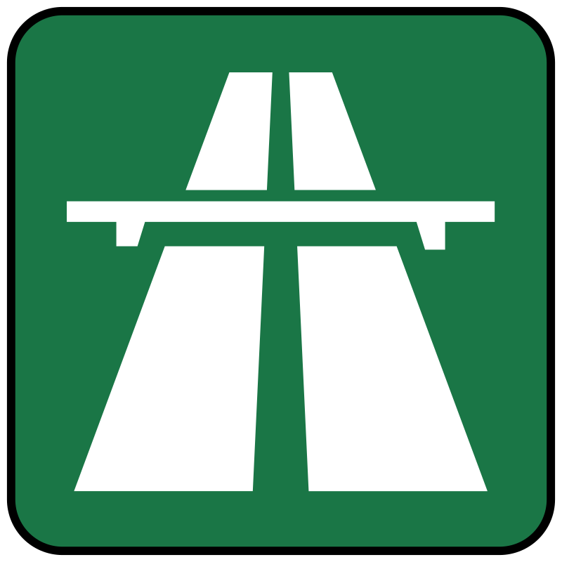 Simbolo Autostrada (bordo bianco)